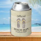 Funny Beach Bum Teenslippers Retro Blikjeskoeler