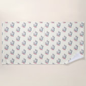 Funny Beach Handdoek met Baby Katten (Voorkant)