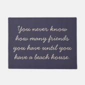 Funny Beach House Friend Humor Saying Navy Deurmat (Voorkant)