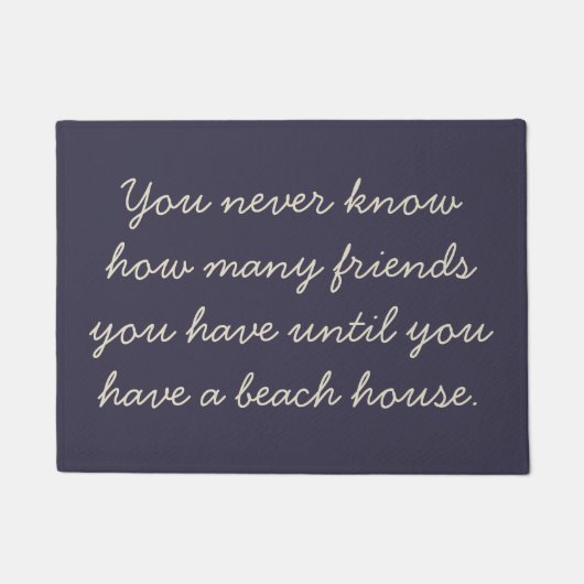 Funny Beach House Friend Humor Saying Navy Deurmat (Voorkant)