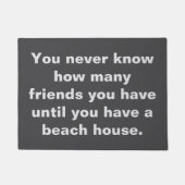 Funny Beach House Friends Gezegde Quote Zwart Deurmat (Voorkant)