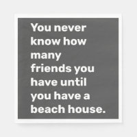 Funny Beach House Friends Quote Typography Black