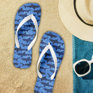 Funny Beach House Great White Sharks Kinder Teenslippers