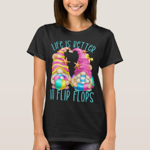 Funny Beach kabouters Het leven is beter in Teensl T-shirt