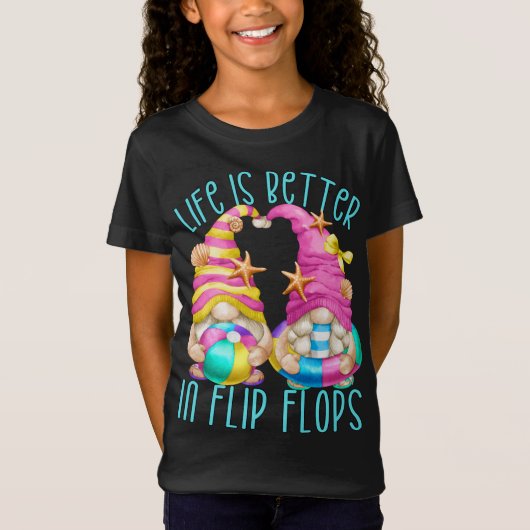 Funny Beach kabouters Het leven is beter in Teensl T-shirt (Voorkant)