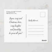 Funny Beach-kerstuitnodiging Briefkaart (Achterkant)