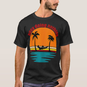 Funny Beach Life Hangmat Palmbomen Zon Surf Zand T-shirt