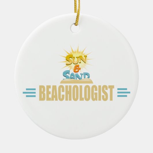 Funny Beach Lover Keramisch Ornament (Voorkant)