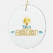 Funny Beach Lover Keramisch Ornament (Links)