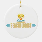Funny Beach Lover Keramisch Ornament (Achterkant)
