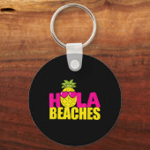 Funny Beach Summer Vacation Pineapple T Cruise Hol Sleutelhanger (Voorkant)