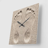 Funny Beach Theme Vierkante Klok (Hoek)