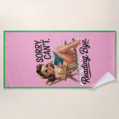 Funny Beach Towel for Readers Strandlaken (Voorkant)