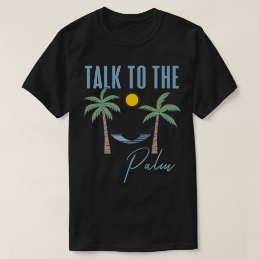Funny Beach Vacation Palm Design T-shirt (Design voorkant)