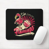 Funny Beach Vball Pink Flamingo Volleyball Muismat (Met muis)