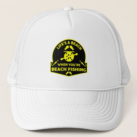 Funny Beach Vist Trucker Pet (Voorkant)