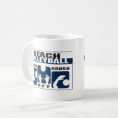 Funny Beach Volleyball Gift Koffiemok (Voorkant links)