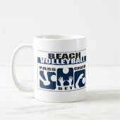 Funny Beach Volleyball Gift Koffiemok (Links)