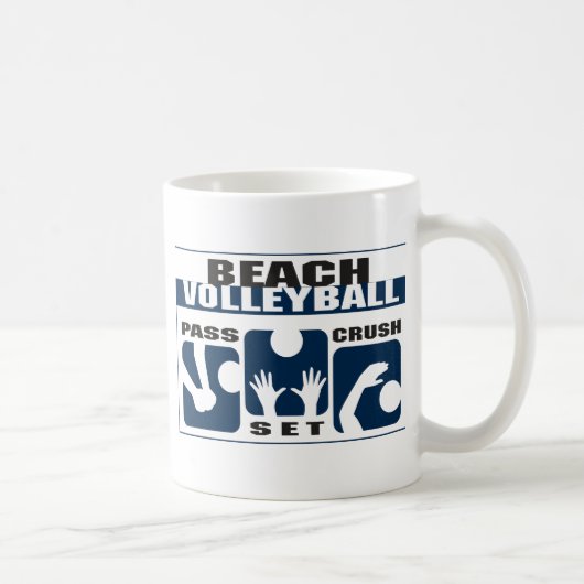 Funny Beach Volleyball Gift Koffiemok (Rechts)