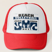 Funny Beach Volleyball Gift Trucker Pet (Voorkant)