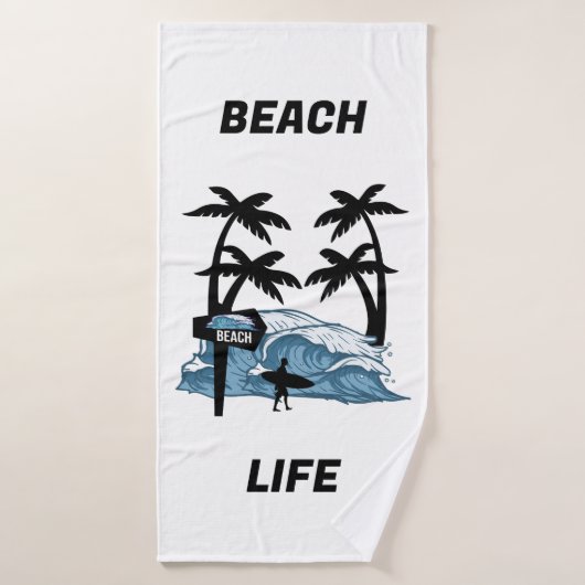 Funny Beach Wave Bad Handdoek (Badhanddoek)