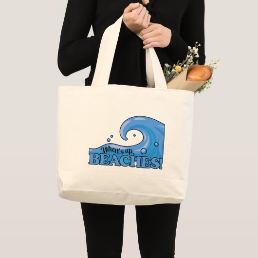 Funny Beach Wave canvas tassen (Voorkant (product))