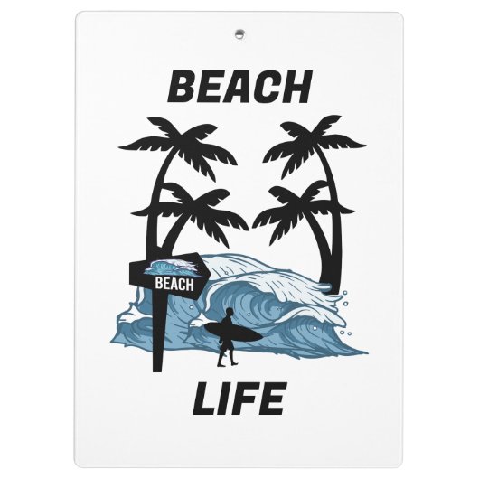 Funny Beach Wave Klembord (Achterkant)