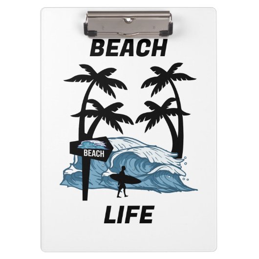 Funny Beach Wave Klembord (Voorkant)