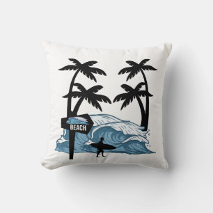 Funny Beach Wave Kussen