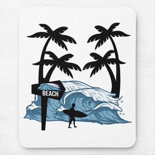 Funny Beach Wave Muismat (Voorkant)