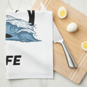 Funny Beach Wave Theedoek (Quarter Fold)