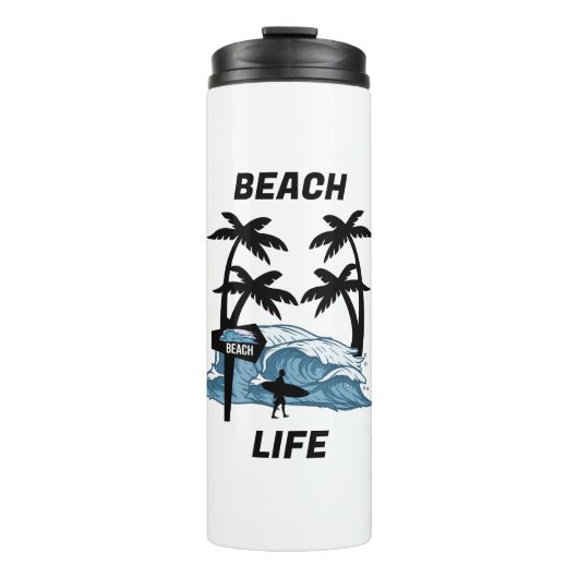 Funny Beach Wave Thermosbeker (Voorkant)