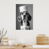 Funny Beagle Bathroom Art Print, Toilet Paper Roll Poster (Keuken)