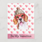 Funny Beagle ben mijn Valentijn Dog Valentijnsdag Feestdagenkaart (Voorkant)