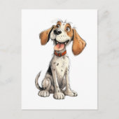 Funny Beagle Cartoon Briefkaart (Voorkant)