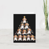 Funny Beagle Christmas Tree Dog Lovers Women Men X Kaart (Voorkant)
