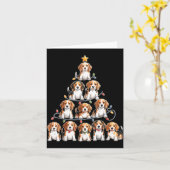 Funny Beagle Christmas Tree Dog Lovers Women Men X Kaart (Gele Bloem)