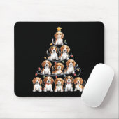 Funny Beagle Christmas Tree Dog Lovers Women Men X Muismat (Met muis)