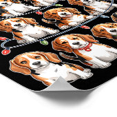 Funny Beagle Christmas Tree Dog Lovers Women Men X Poster (Hoek)