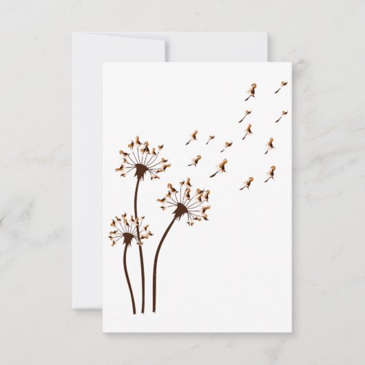 Funny Beagle Dandelions Beagle Dog Bedankkaart (Voorkant)