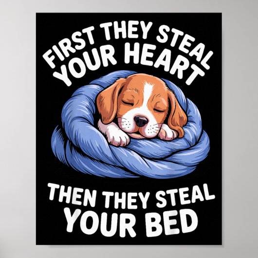 Funny Beagle Design For Men Women Hound Beagle Dog Poster (Voorkant)