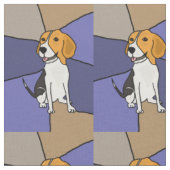 Funny Beagle Dog Abstracte kunststof Stof (Close Up)
