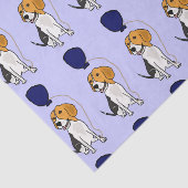 Funny Beagle Dog Birthday Tissue Paper Tissuepapier (Detail)