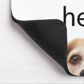 Funny Beagle Dog Hallo Quote Modern Animal Muismat (Hoek)