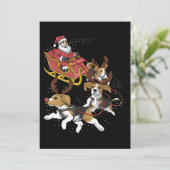 Funny Beagle Dog kerstcadeau voor Hondenliefhebber Aankondiging (Staand voorkant)