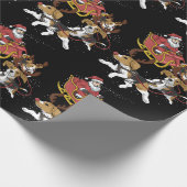 Funny Beagle Dog kerstcadeau voor Hondenliefhebber Cadeaupapier (Hoek)