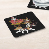 Funny Beagle Dog kerstcadeau voor Hondenliefhebber Kartonnen Onderzetters (Schuin)