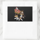 Funny Beagle Dog kerstcadeau voor Hondenliefhebber Rechthoekige Sticker (Tas)