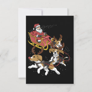 Funny Beagle Dog kerstcadeau voor Hondenliefhebber RSVP Kaartje