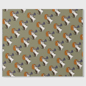 Funny Beagle Dog Trumpet Cadeaupapier (Vlak)